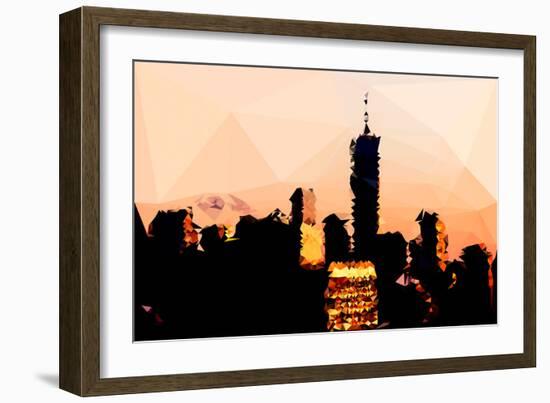 Low Poly New York Art - 1 WTC Sunset-Philippe Hugonnard-Framed Art Print