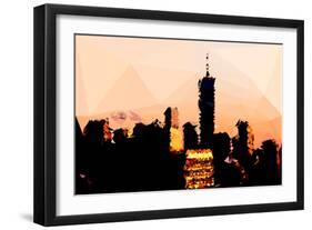 Low Poly New York Art - 1 WTC Sunset-Philippe Hugonnard-Framed Art Print