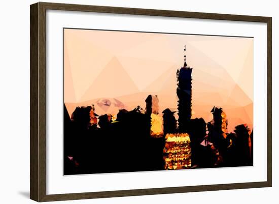 Low Poly New York Art - 1 WTC Sunset-Philippe Hugonnard-Framed Art Print