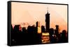 Low Poly New York Art - 1 WTC Sunset-Philippe Hugonnard-Framed Stretched Canvas