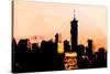 Low Poly New York Art - 1 WTC Sunset-Philippe Hugonnard-Stretched Canvas