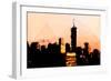 Low Poly New York Art - 1 WTC Sunset-Philippe Hugonnard-Framed Premium Giclee Print