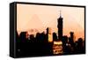 Low Poly New York Art - 1 WTC Sunset-Philippe Hugonnard-Framed Stretched Canvas