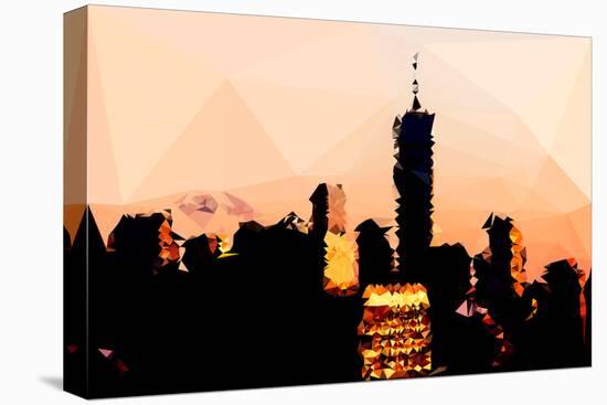 Low Poly New York Art - 1 WTC Sunset-Philippe Hugonnard-Stretched Canvas