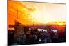 Low Poly New York Art - Amazing Sunset-Philippe Hugonnard-Mounted Premium Giclee Print