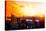 Low Poly New York Art - Amazing Sunset-Philippe Hugonnard-Stretched Canvas
