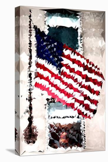 Low Poly New York Art - American Flag-Philippe Hugonnard-Stretched Canvas