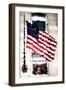 Low Poly New York Art - American Flag-Philippe Hugonnard-Framed Art Print