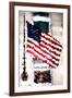 Low Poly New York Art - American Flag-Philippe Hugonnard-Framed Art Print