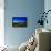 Low Poly New York Art - Blue Skyline at Night-Philippe Hugonnard-Framed Stretched Canvas displayed on a wall