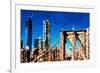 Low Poly New York Art - Brooklyn Bridge and Skyscrapers-Philippe Hugonnard-Framed Art Print