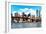 Low Poly New York Art - Brooklyn Bridge View-Philippe Hugonnard-Framed Art Print