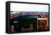 Low Poly New York Art - Central Park at Dusk II-Philippe Hugonnard-Framed Stretched Canvas