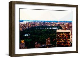 Low Poly New York Art - Central Park at Dusk II-Philippe Hugonnard-Framed Art Print