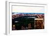 Low Poly New York Art - Central Park at Dusk II-Philippe Hugonnard-Framed Art Print