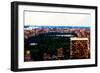 Low Poly New York Art - Central Park at Dusk II-Philippe Hugonnard-Framed Premium Giclee Print