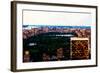 Low Poly New York Art - Central Park at Dusk II-Philippe Hugonnard-Framed Art Print