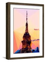 Low Poly New York Art - Central Park at Dusk-Philippe Hugonnard-Framed Art Print