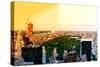 Low Poly New York Art - Central Park at Sunset-Philippe Hugonnard-Stretched Canvas
