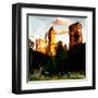 Low Poly New York Art - Central Park Buildings at Sunset III-Philippe Hugonnard-Framed Art Print