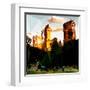 Low Poly New York Art - Central Park Buildings at Sunset III-Philippe Hugonnard-Framed Art Print