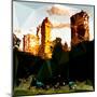 Low Poly New York Art - Central Park Buildings at Sunset III-Philippe Hugonnard-Mounted Art Print