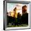 Low Poly New York Art - Central Park Buildings at Sunset III-Philippe Hugonnard-Framed Art Print