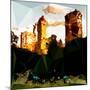 Low Poly New York Art - Central Park Buildings at Sunset III-Philippe Hugonnard-Mounted Art Print