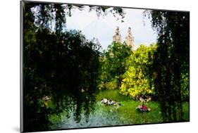 Low Poly New York Art - Central Park Lake-Philippe Hugonnard-Mounted Art Print