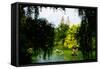 Low Poly New York Art - Central Park Lake-Philippe Hugonnard-Framed Stretched Canvas