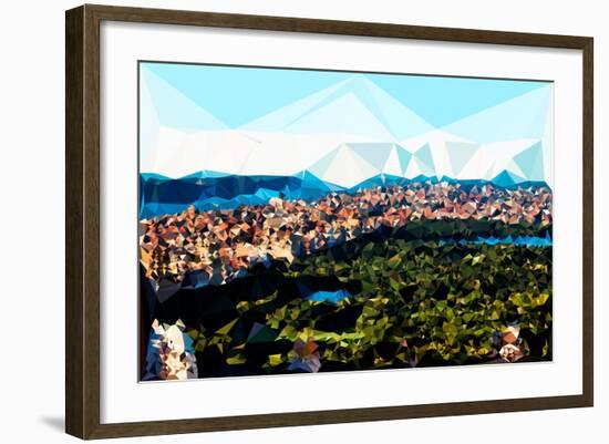 Low Poly New York Art - Central Park Panoramic-Philippe Hugonnard-Framed Art Print