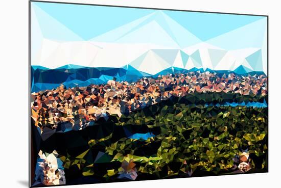 Low Poly New York Art - Central Park Panoramic-Philippe Hugonnard-Mounted Art Print