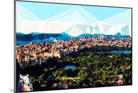 Low Poly New York Art - Central Park Panoramic-Philippe Hugonnard-Mounted Art Print