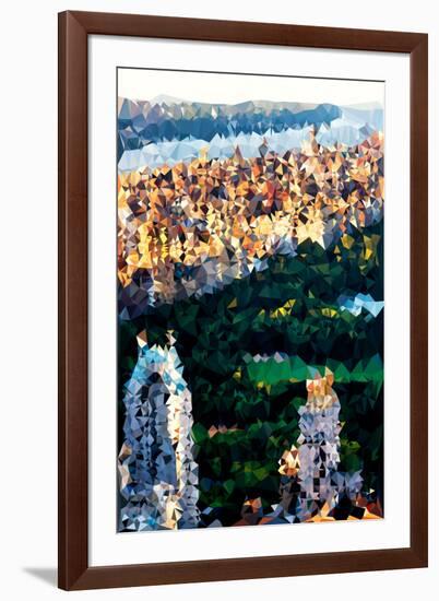 Low Poly New York Art - Central Park Sunset II-Philippe Hugonnard-Framed Art Print