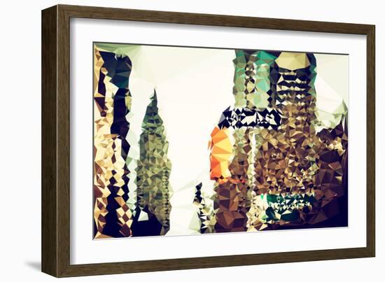 Low Poly New York Art - Chrysler Building II-Philippe Hugonnard-Framed Art Print