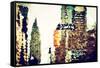 Low Poly New York Art - Chrysler Building II-Philippe Hugonnard-Framed Stretched Canvas
