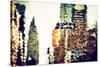 Low Poly New York Art - Chrysler Building II-Philippe Hugonnard-Stretched Canvas