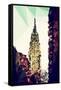Low Poly New York Art - Chrysler Building III-Philippe Hugonnard-Framed Stretched Canvas