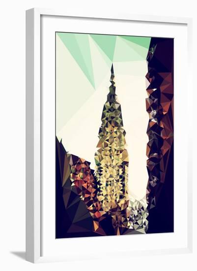 Low Poly New York Art - Chrysler Building III-Philippe Hugonnard-Framed Art Print
