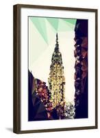 Low Poly New York Art - Chrysler Building III-Philippe Hugonnard-Framed Art Print