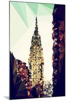 Low Poly New York Art - Chrysler Building III-Philippe Hugonnard-Mounted Art Print