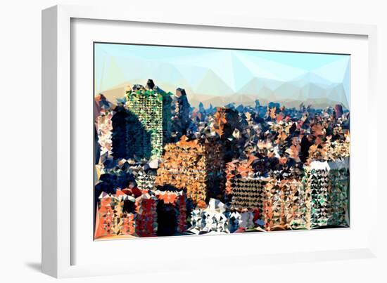 Low Poly New York Art - Downtown-Philippe Hugonnard-Framed Art Print