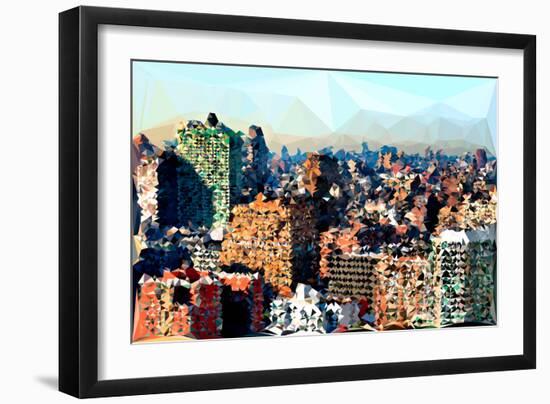 Low Poly New York Art - Downtown-Philippe Hugonnard-Framed Premium Giclee Print