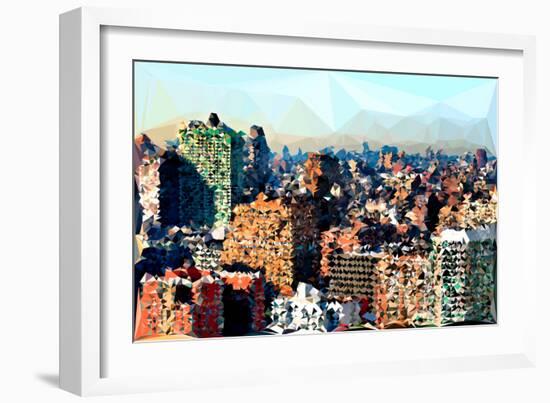 Low Poly New York Art - Downtown-Philippe Hugonnard-Framed Premium Giclee Print