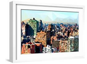 Low Poly New York Art - Downtown-Philippe Hugonnard-Framed Premium Giclee Print