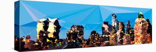 Low Poly New York Art - Dusk on Manhattan-Philippe Hugonnard-Stretched Canvas