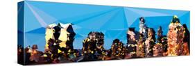Low Poly New York Art - Dusk on Manhattan-Philippe Hugonnard-Stretched Canvas