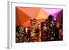 Low Poly New York Art - Empire and Chrysler Buildings-Philippe Hugonnard-Framed Art Print