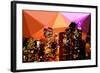 Low Poly New York Art - Empire and Chrysler Buildings-Philippe Hugonnard-Framed Art Print