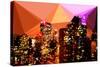 Low Poly New York Art - Empire and Chrysler Buildings-Philippe Hugonnard-Stretched Canvas